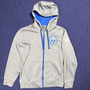 Nike Manny Pacquiao Pac-Man Therma-FIT Full Zip Hoodie Grey Blue Mens Small